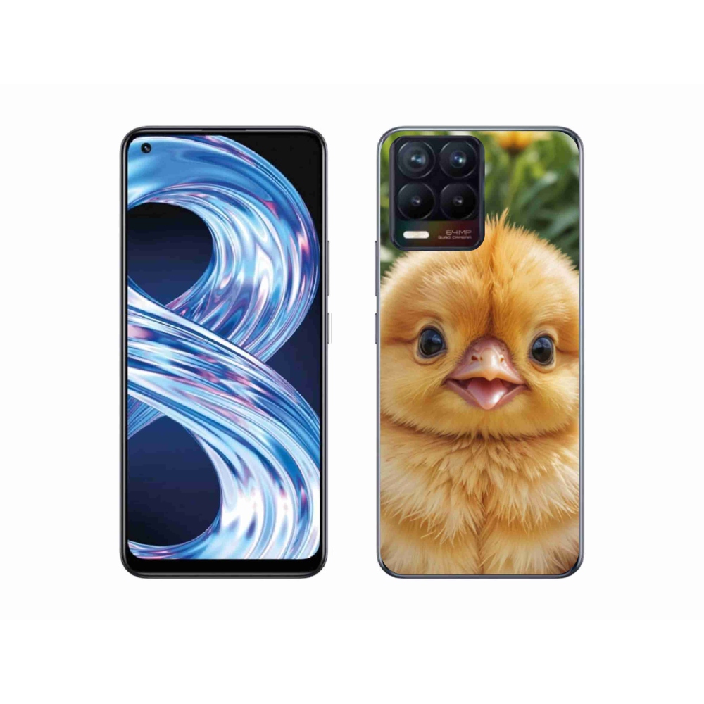 Gélový kryt mmCase na Realme 8 4G - veselé kuriatko