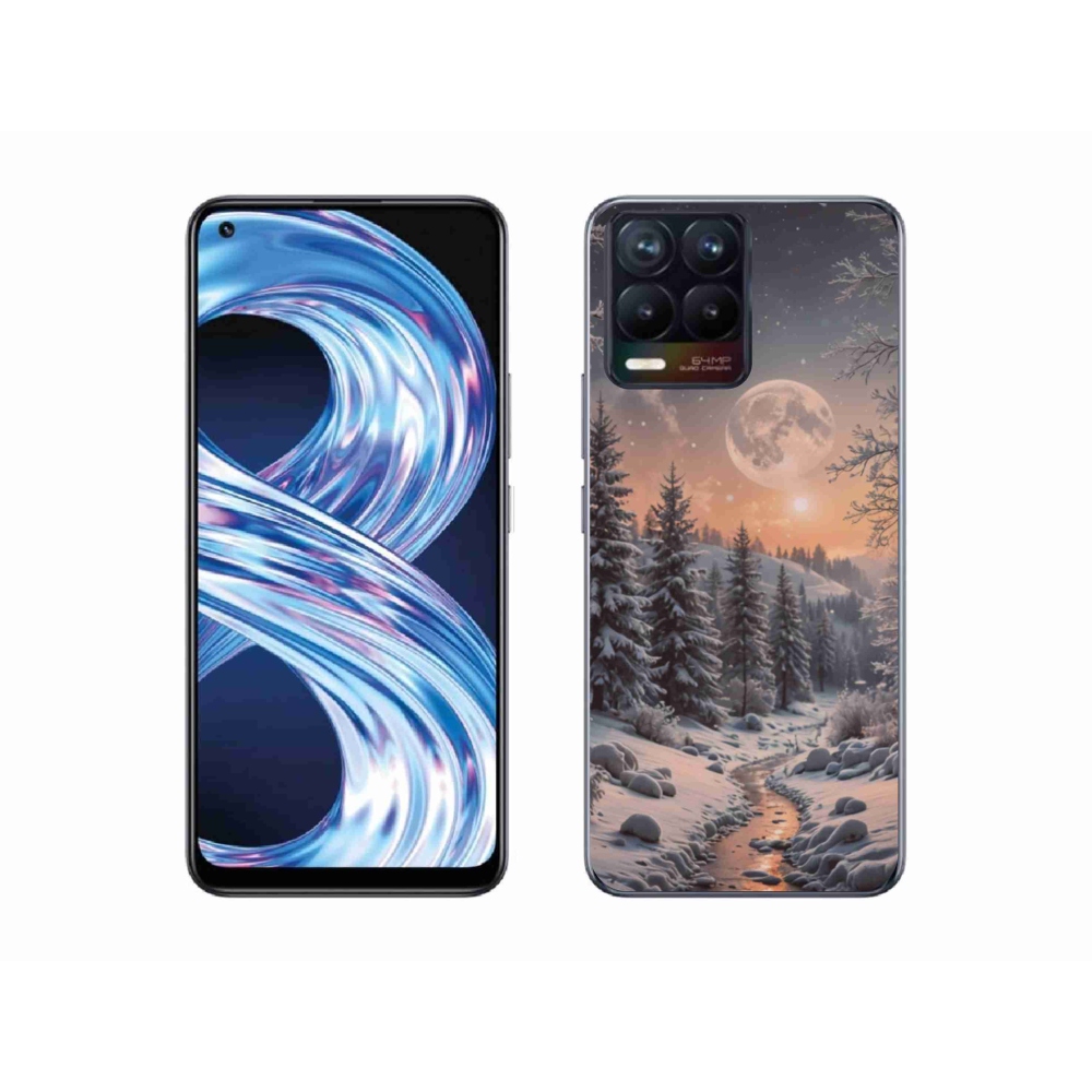 Gélový kryt mmCase na Realme 8 4G - zimná krajina 2