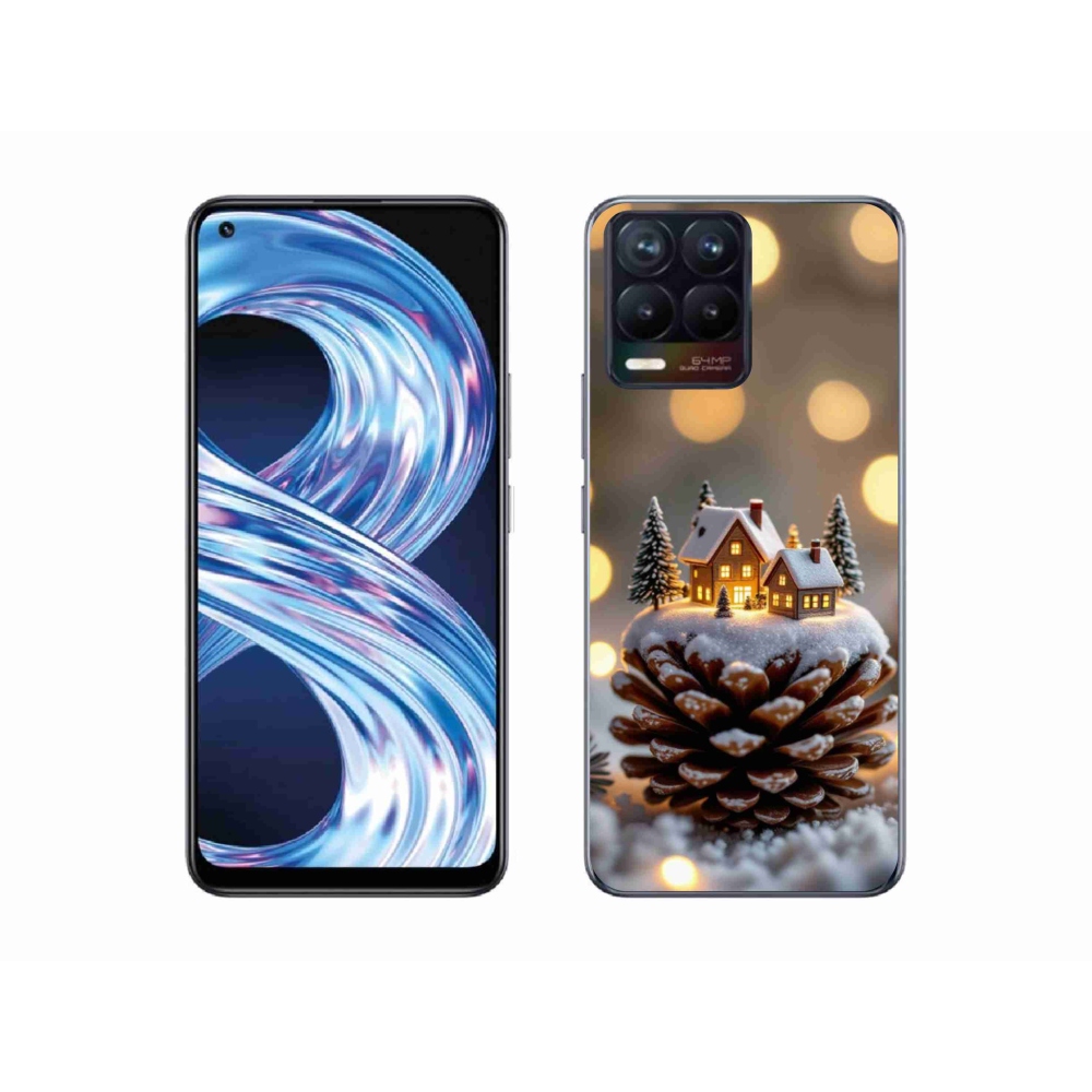 Gélový kryt mmCase na Realme 8 4G - zimná dedinka