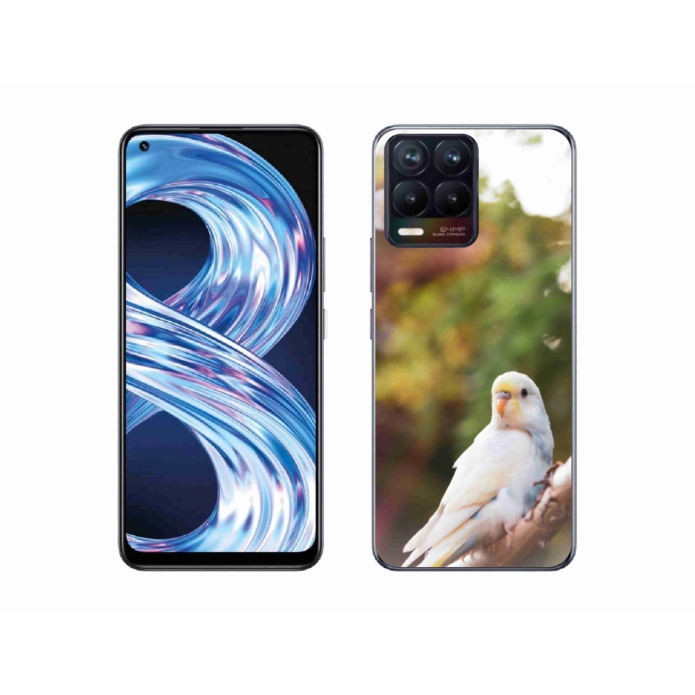 Gélový kryt mmCase na Realme 8 Pro - andulka biela