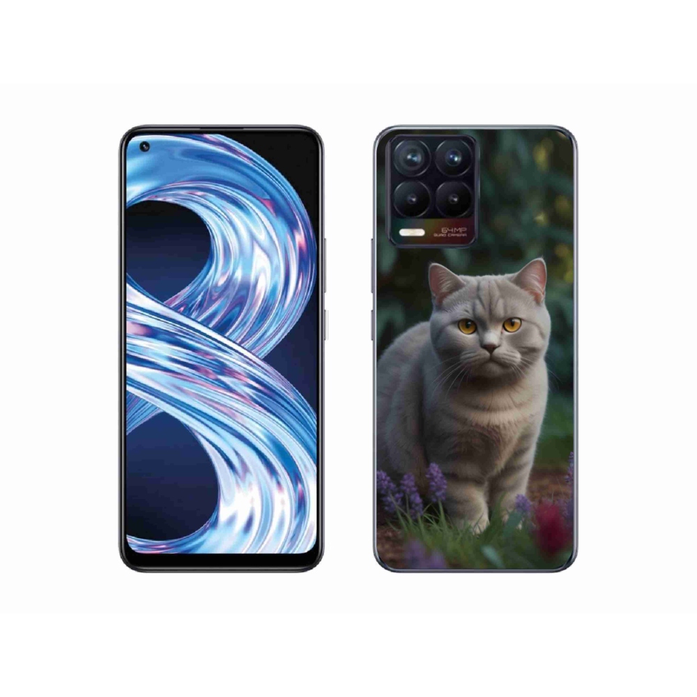Gélový kryt mmCase na Realme 8 Pro - britská mačka
