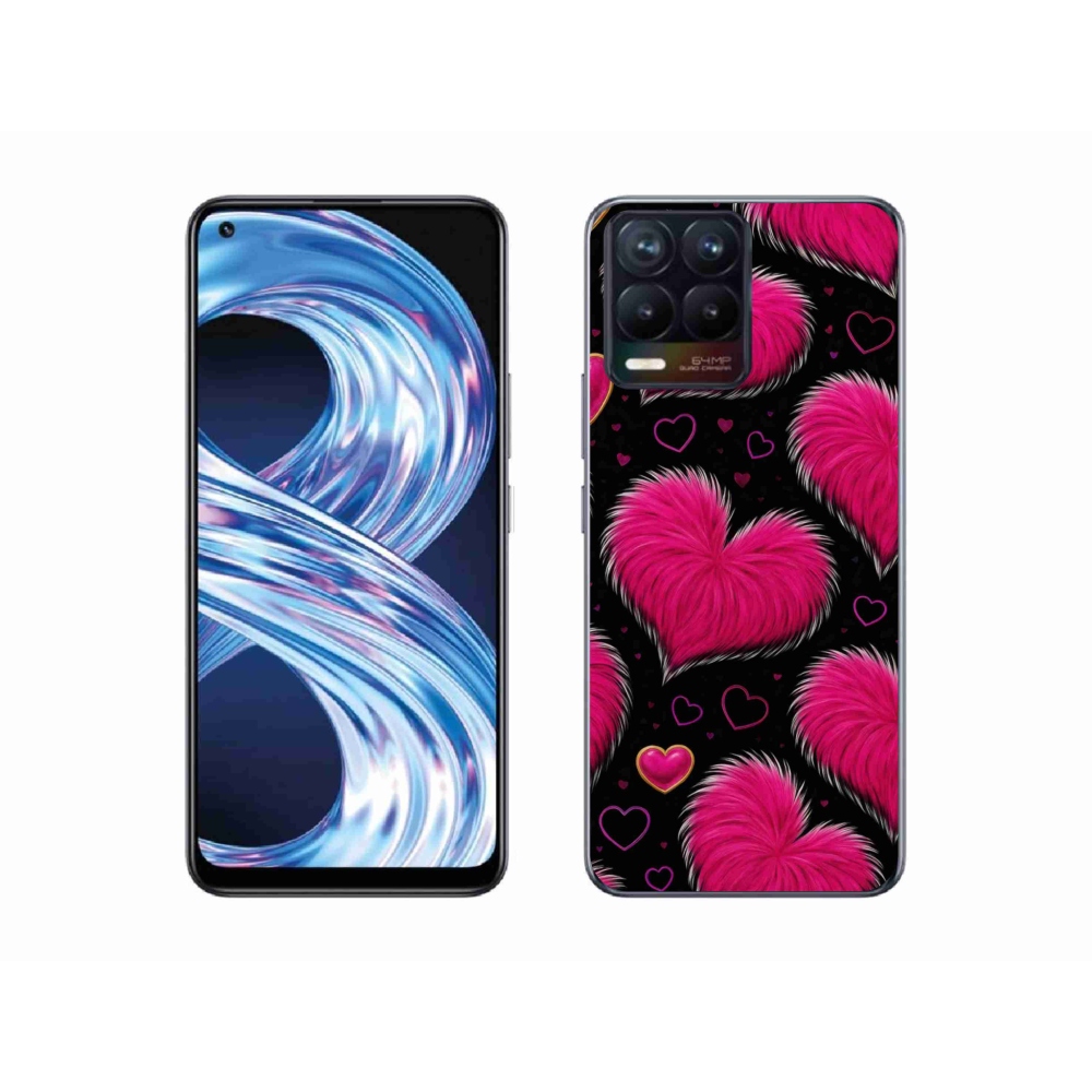Gélový kryt mmCase na Realme 8 Pro - hebké srdce