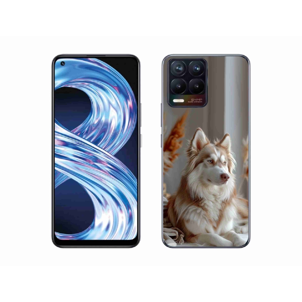 Gélový kryt mmCase na Realme 8 Pro - pokojný sibírsky husky