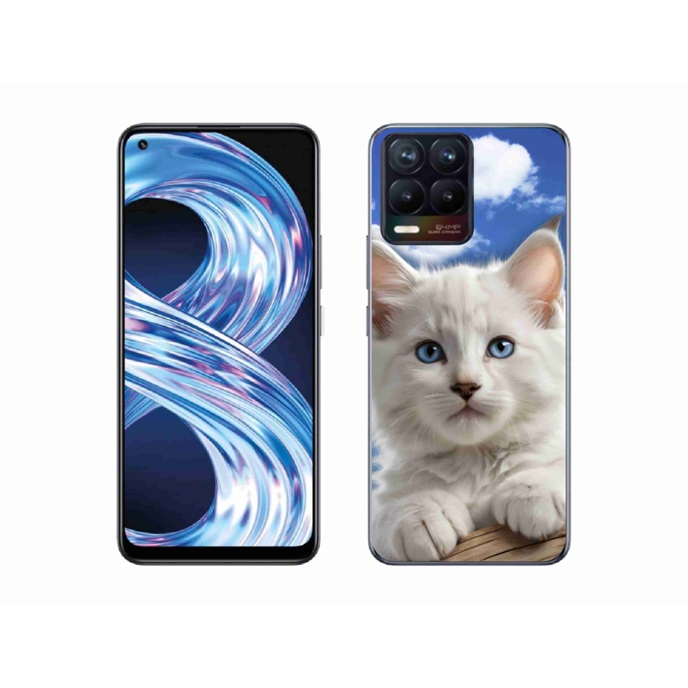 Gélový kryt mmCase na Realme 8 Pro - mačiatko a oblaky