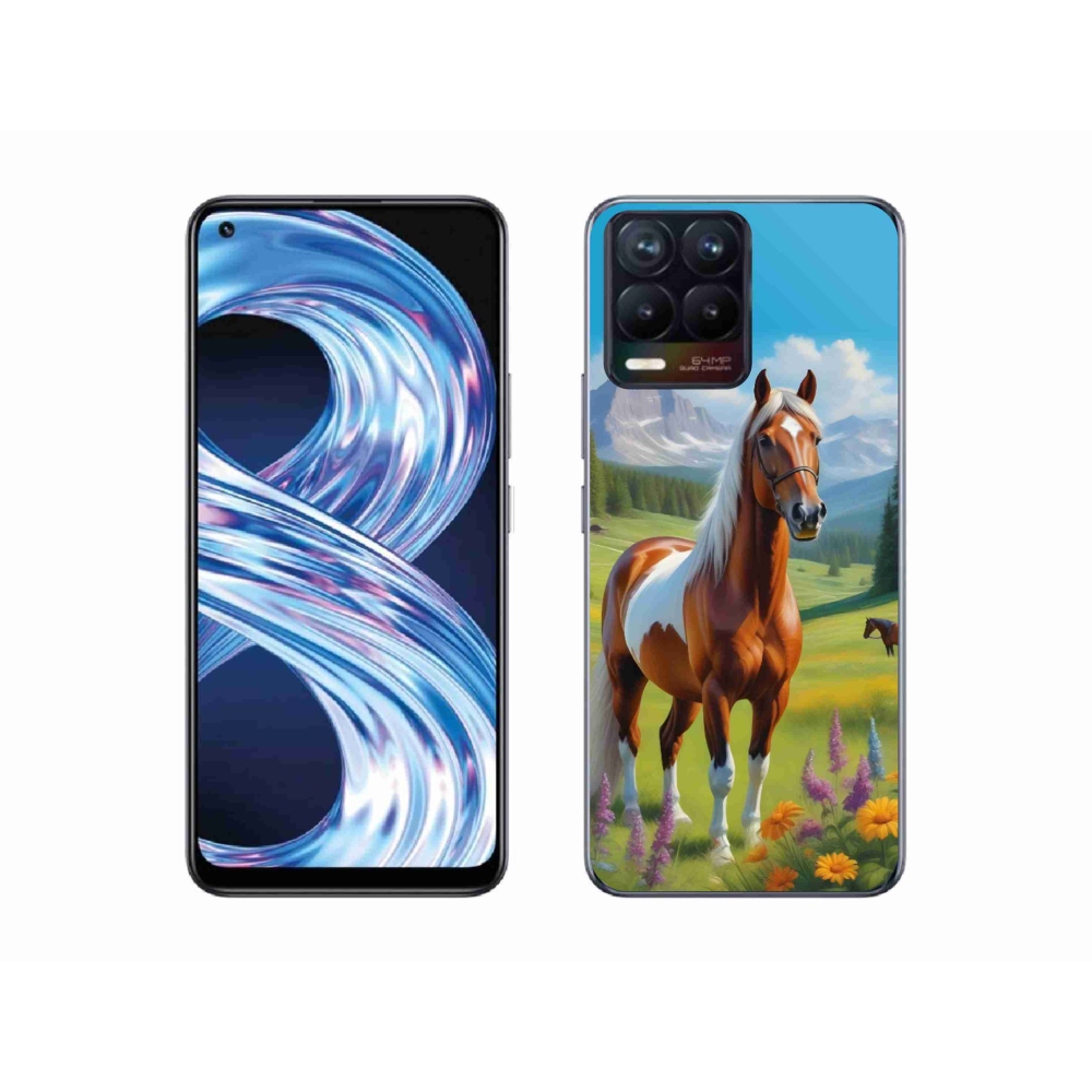 Gélový kryt mmCase na Realme 8 Pro - kôň na lúke
