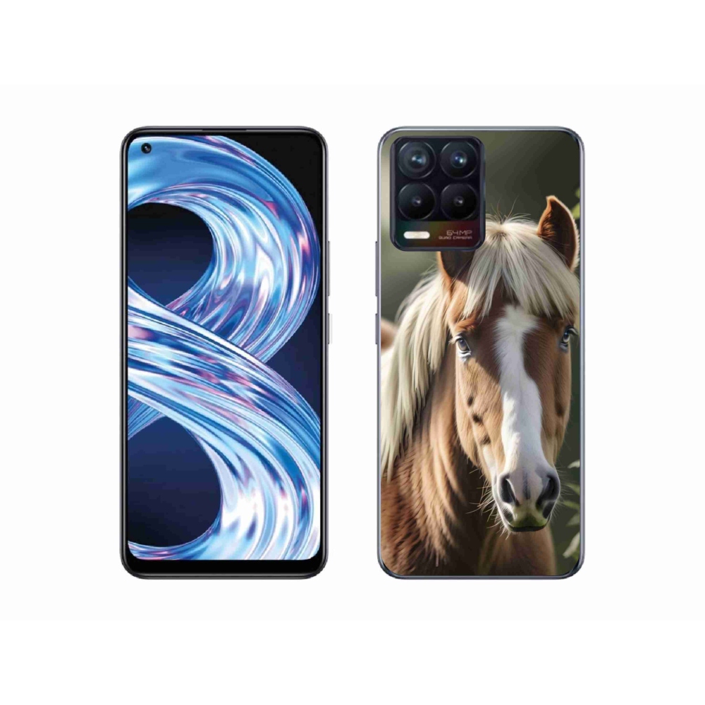 Gélový kryt mmCase na Realme 8 Pro - kôň so svetlou hrivou
