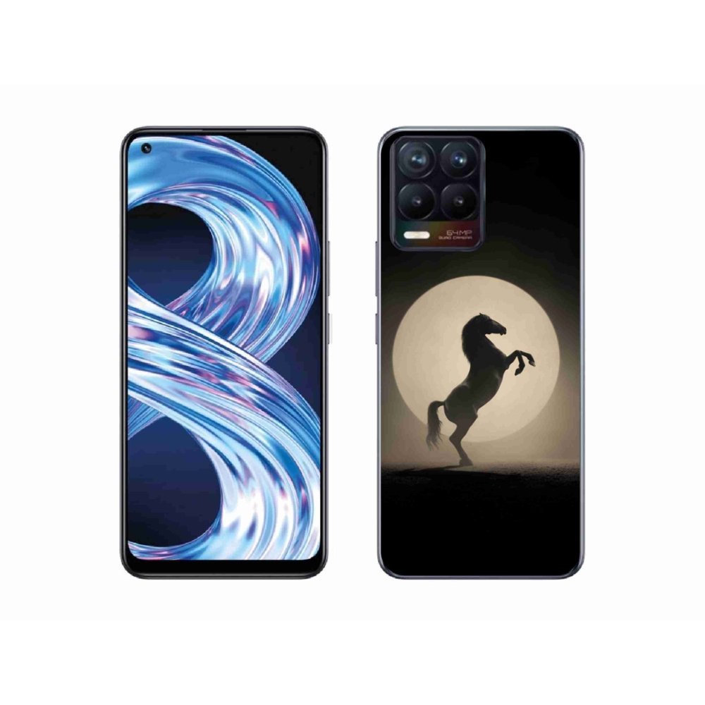Gélový kryt mmCase na Realme 8 Pro - kôň v siluete