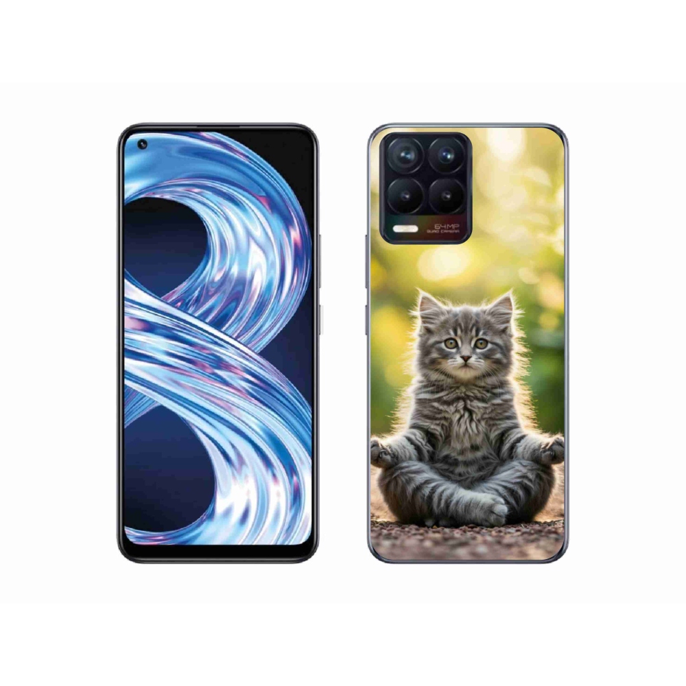 Gélový kryt mmCase na Realme 8 Pro - meditujúce mačiatko