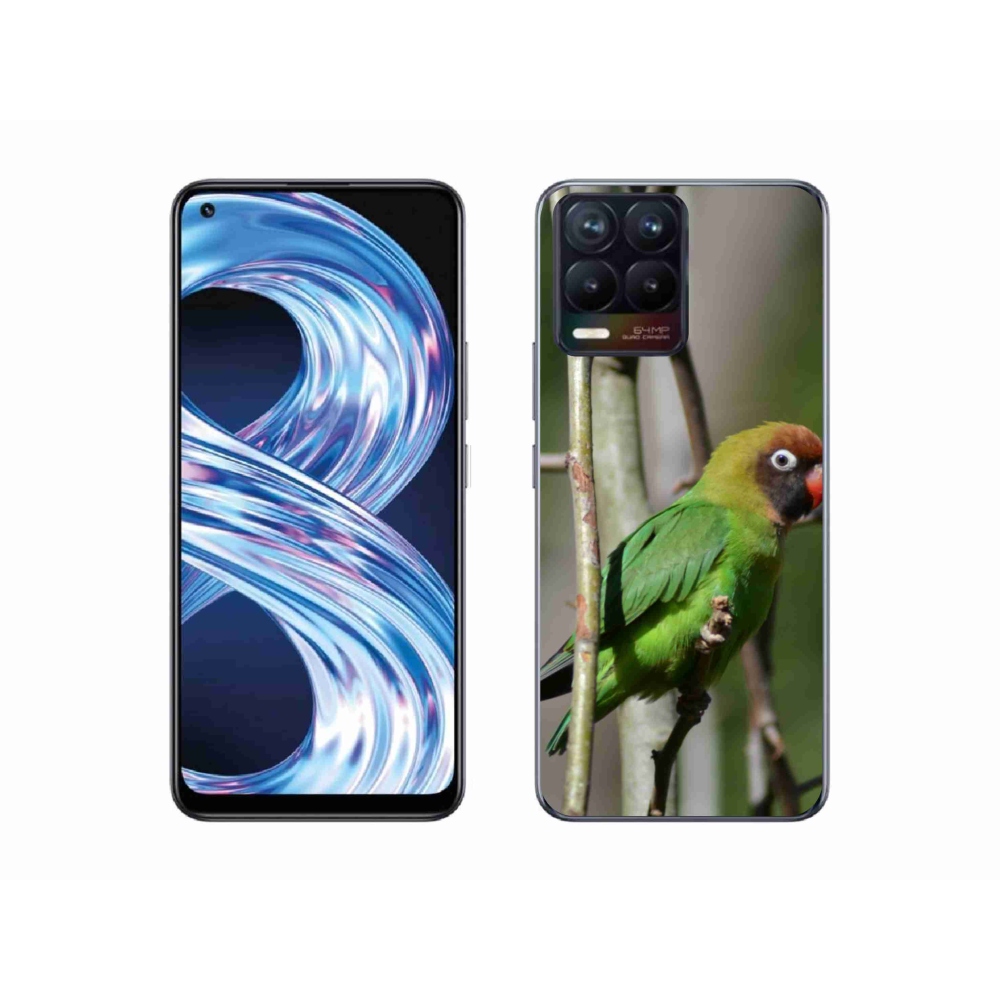 Gélový kryt mmCase na Realme 8 Pro - papagáj agapornis