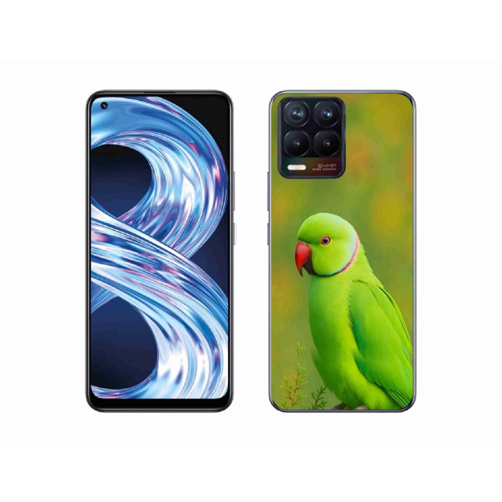 Gélový kryt mmCase na Realme 8 Pro - papagáj alexander 2
