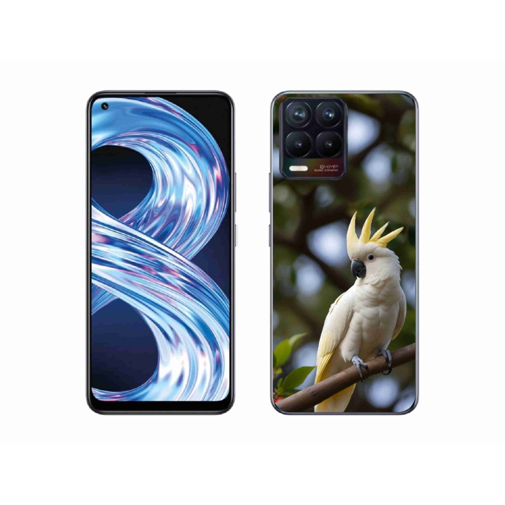 Gélový kryt mmCase na Realme 8 Pro - papagáj kakadu 3