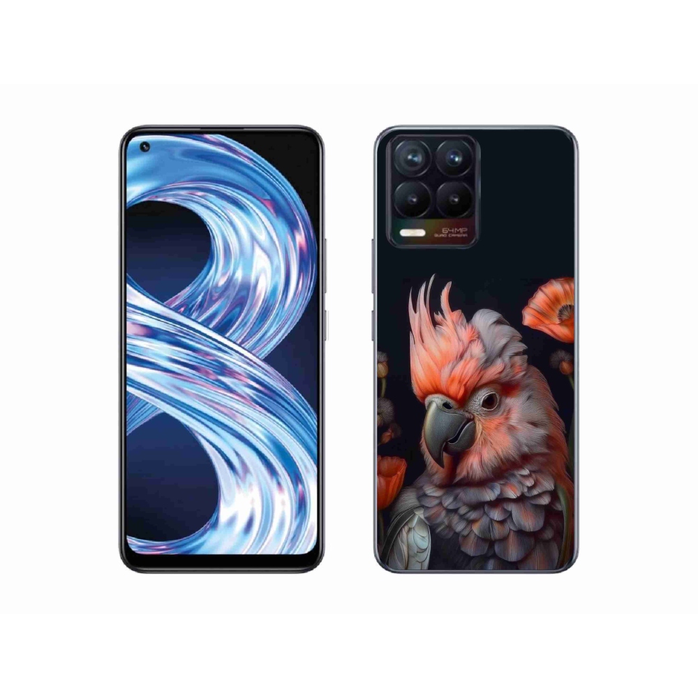 Gélový kryt mmCase na Realme 8 Pro - papagáj kakadu vo farbách