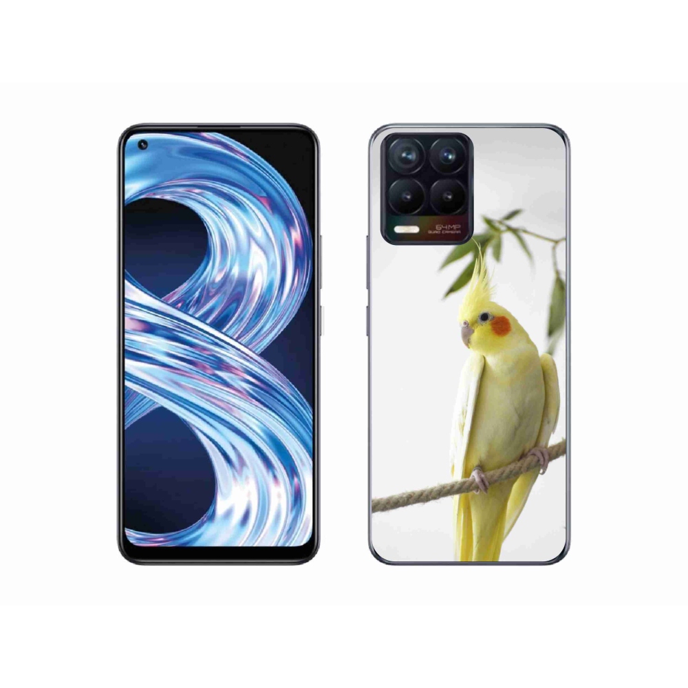 Gélový kryt mmCase na Realme 8 Pro - papagáj korela chocholatá