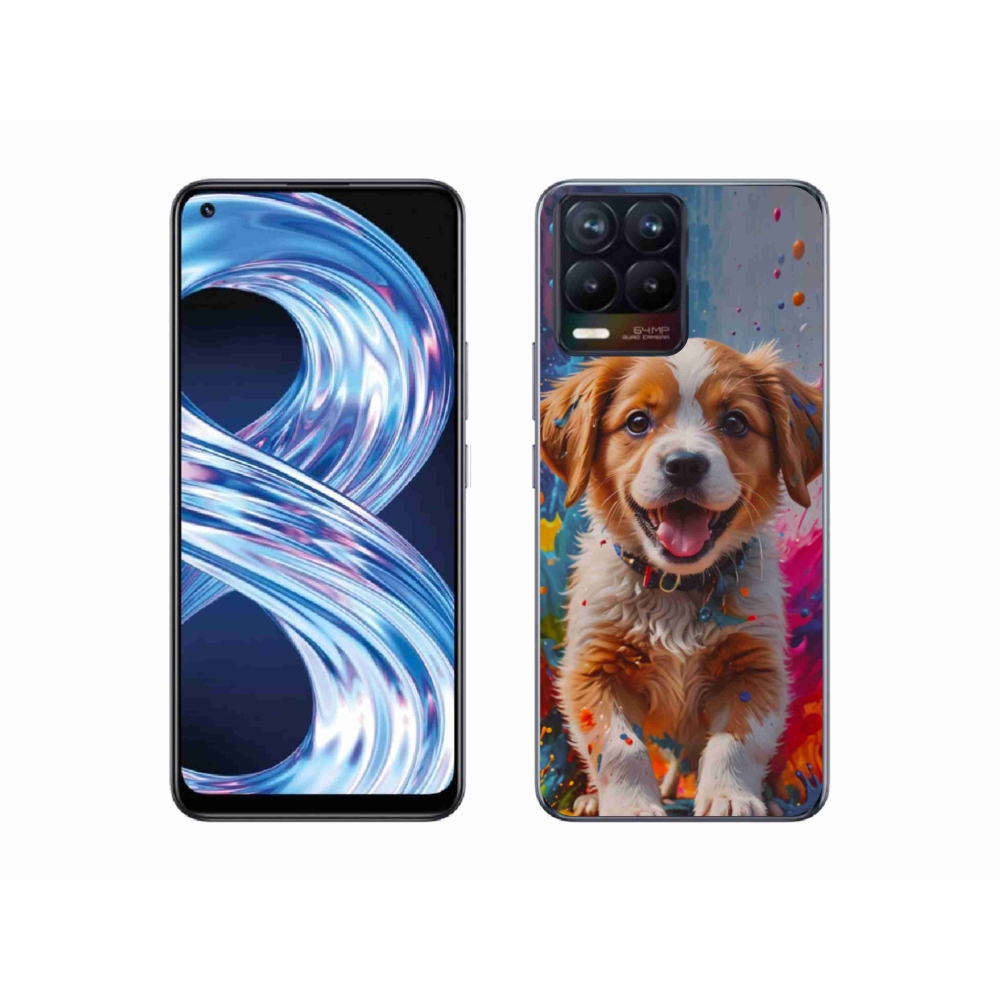 Gélový kryt mmCase na Realme 8 Pro - roztomilé šteňa 3