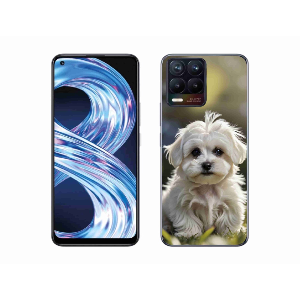 Gélový kryt mmCase na Realme 8 Pro - roztomilý maltézsky psík