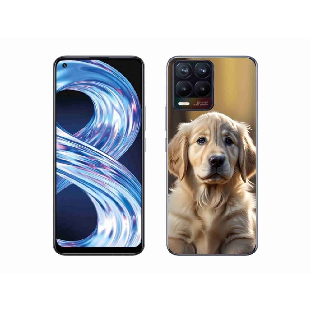 Gélový kryt mmCase na Realme 8 Pro - roztomilý zlatý retriever