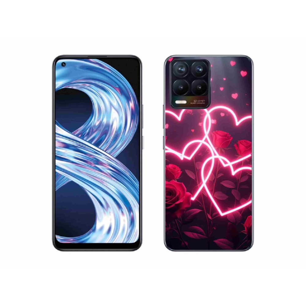 Gélový kryt mmCase na Realme 8 Pro - srdce lásky