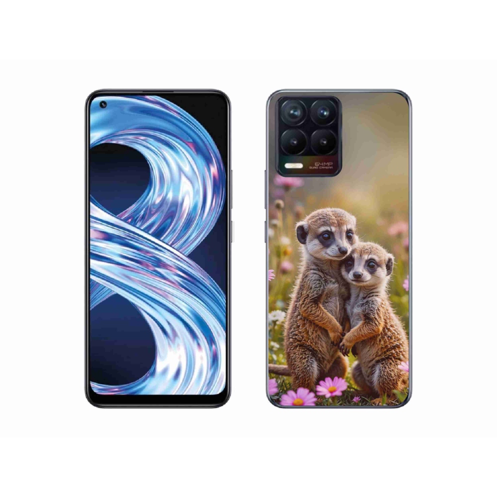 Gélový kryt mmCase na Realme 8 Pro - surikatí duo