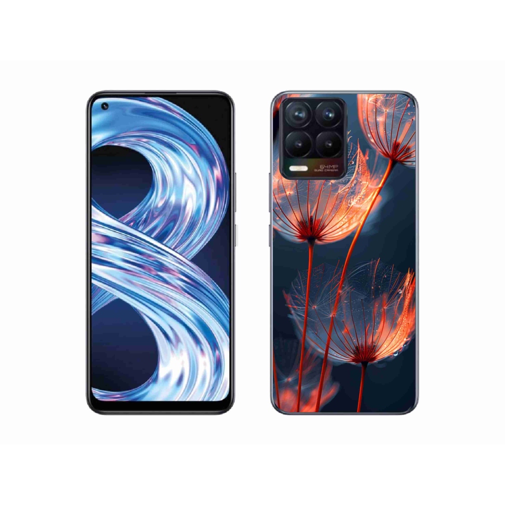 Gélový kryt mmCase na Realme 8 Pro - svetielkujúce páperie