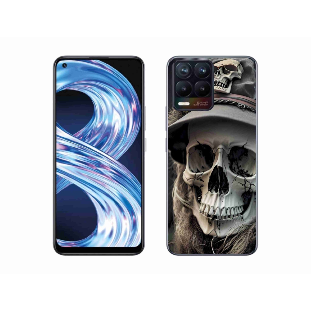 Gélový kryt mmCase na Realme 8 Pro - temná lebka