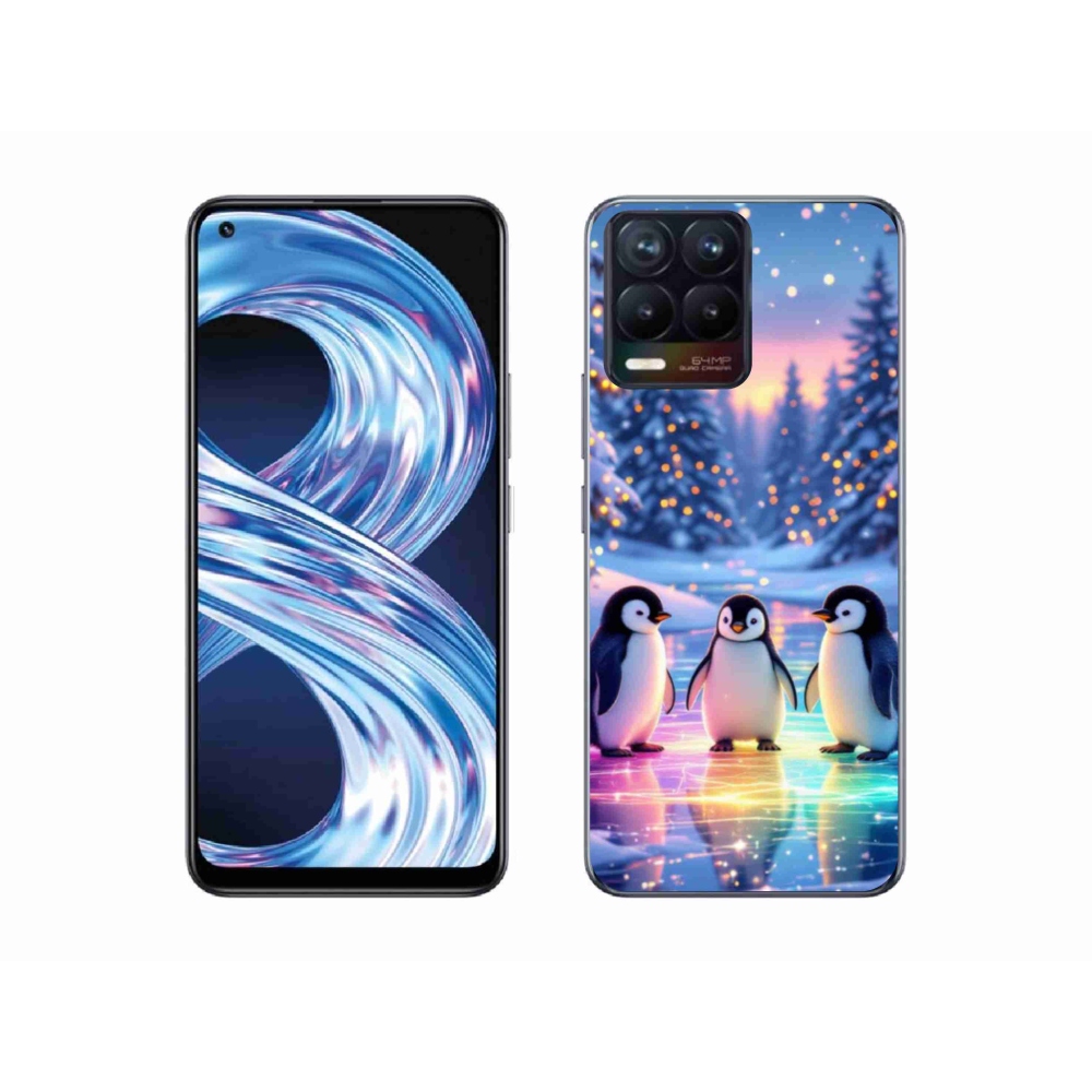 Gélový kryt mmCase na Realme 8 Pro - tučníci