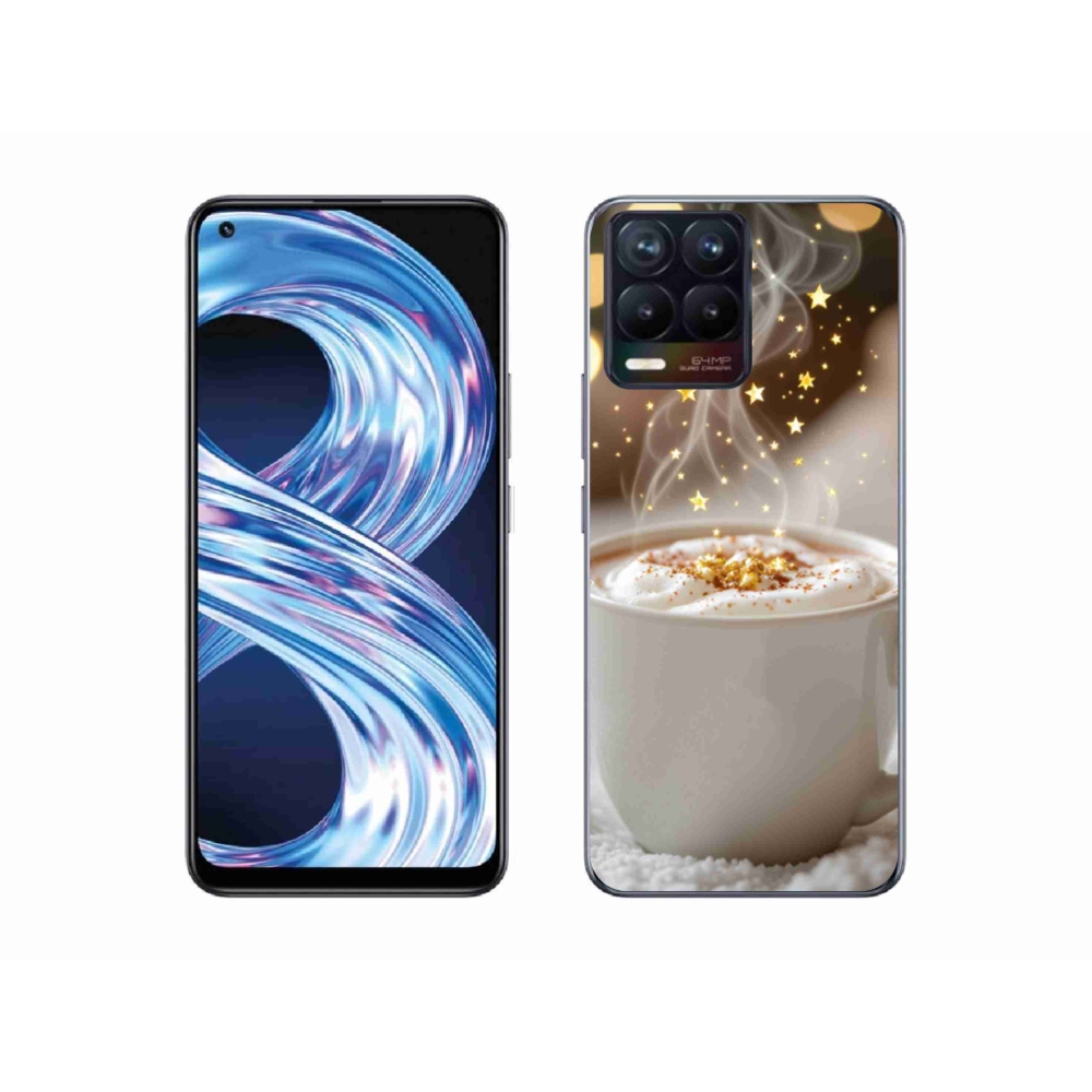 Gélový kryt mmCase na Realme 8 Pro - vianočný horúci nápoj