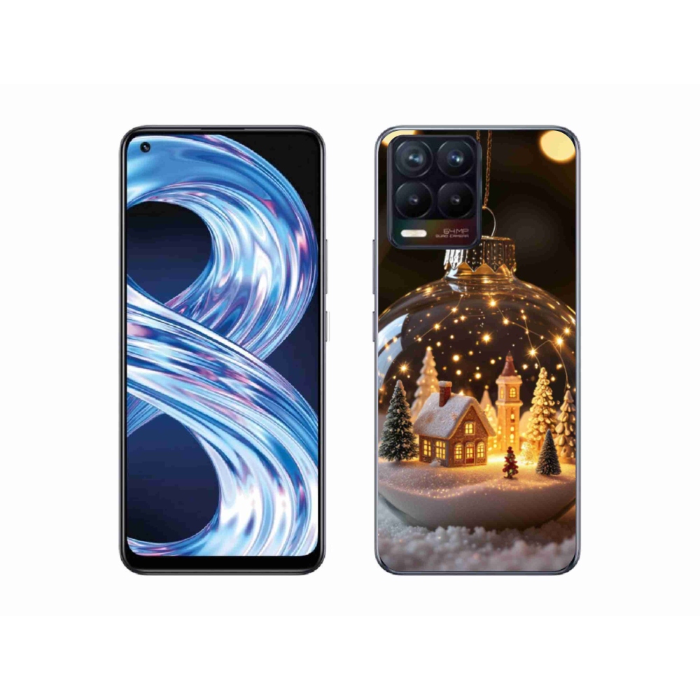 Gélový kryt mmCase na Realme 8 Pro - vianočné gule 3