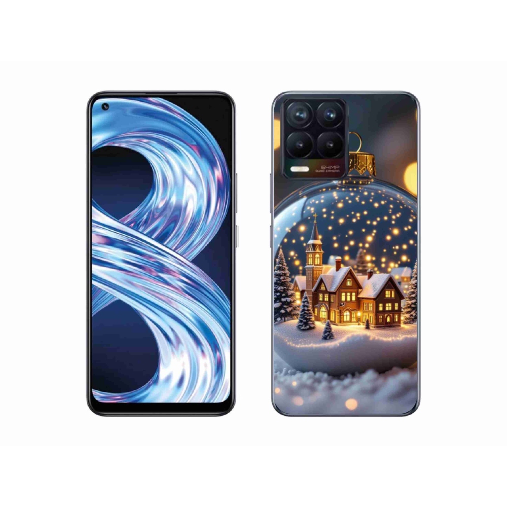 Gélový kryt mmCase na Realme 8 Pro - vianočné gule 4