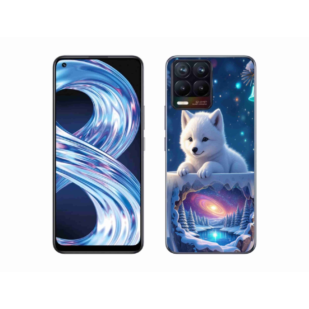 Gélový kryt mmCase na Realme 8 Pro - vianočné šteňa