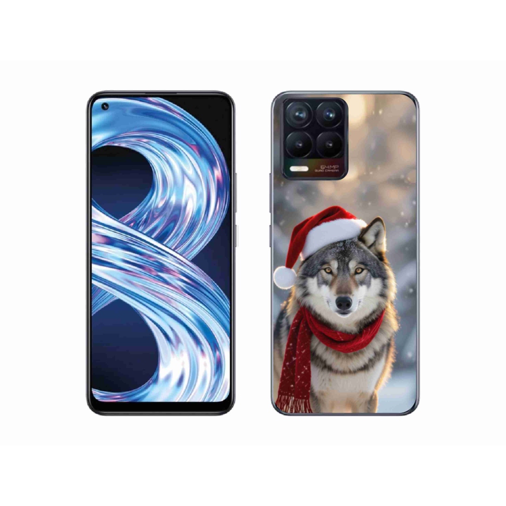 Gélový kryt mmCase na Realme 8 Pro - vianočný vlk