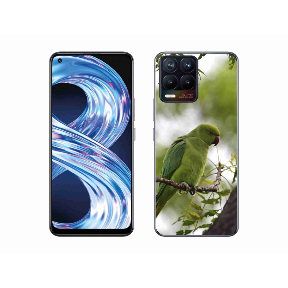 Gélový kryt mmCase na Realme 8 Pro - zelený papagáj
