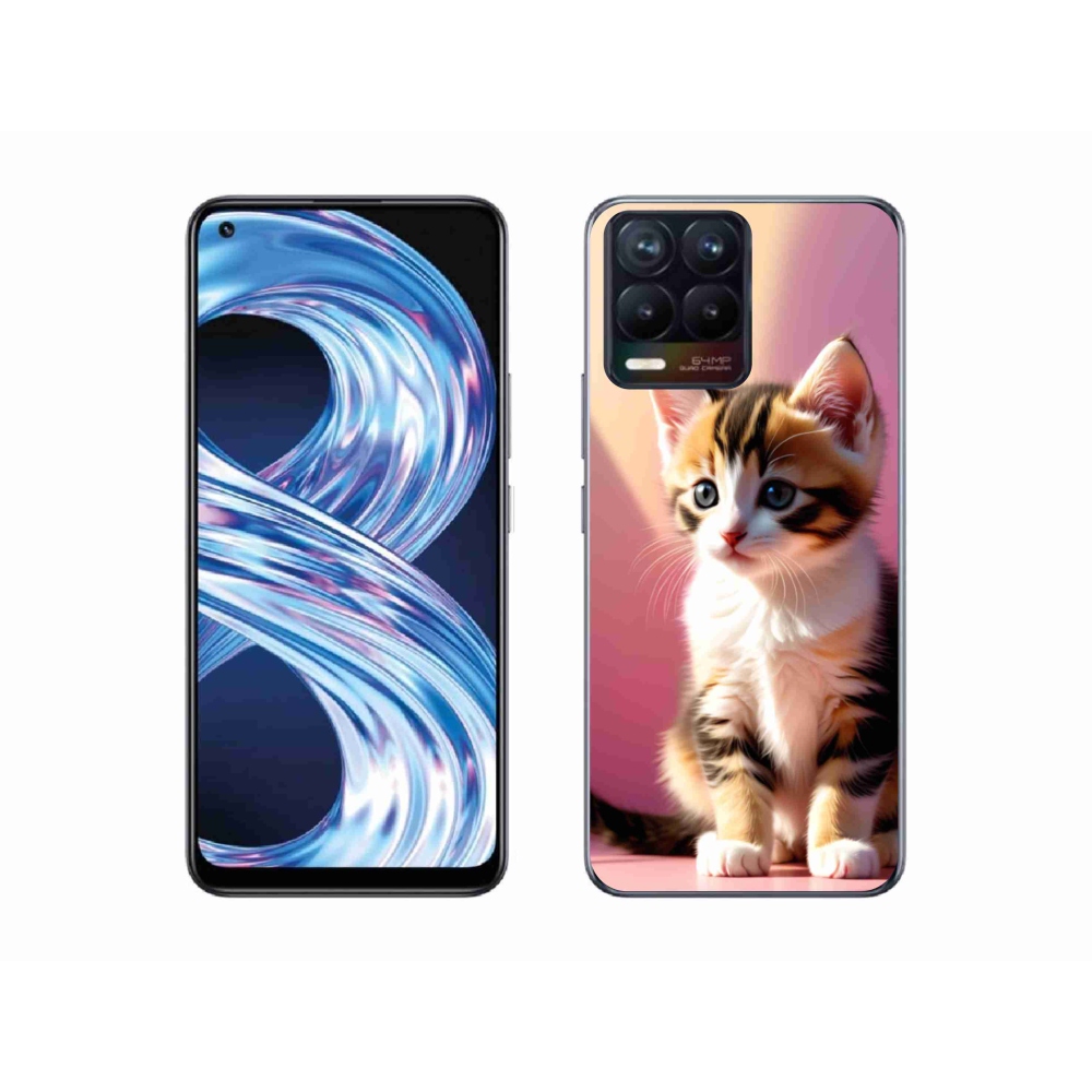 Gélový kryt mmCase na Realme 8 Pro - zvedavé mačiatko 2