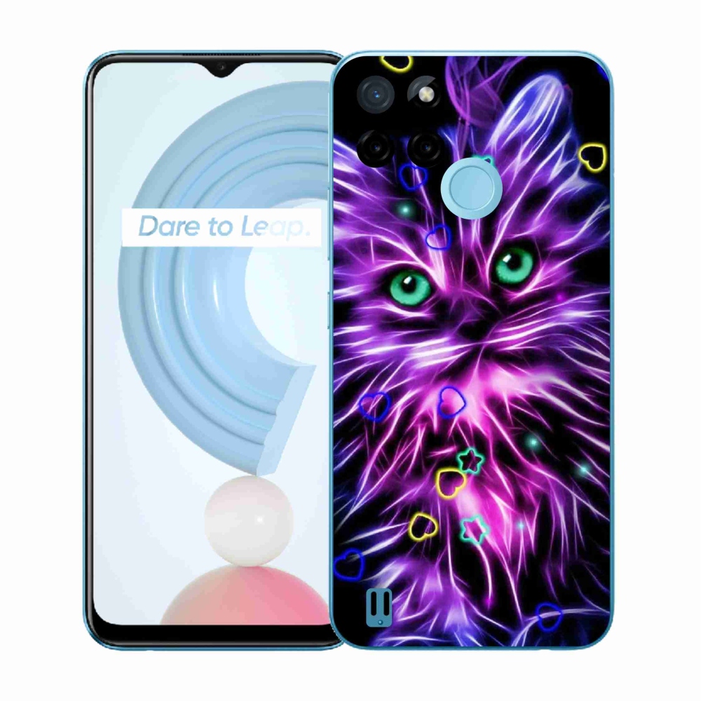 Gélový kryt mmCase na Realme C21Y/C25Y - abstraktná mačka