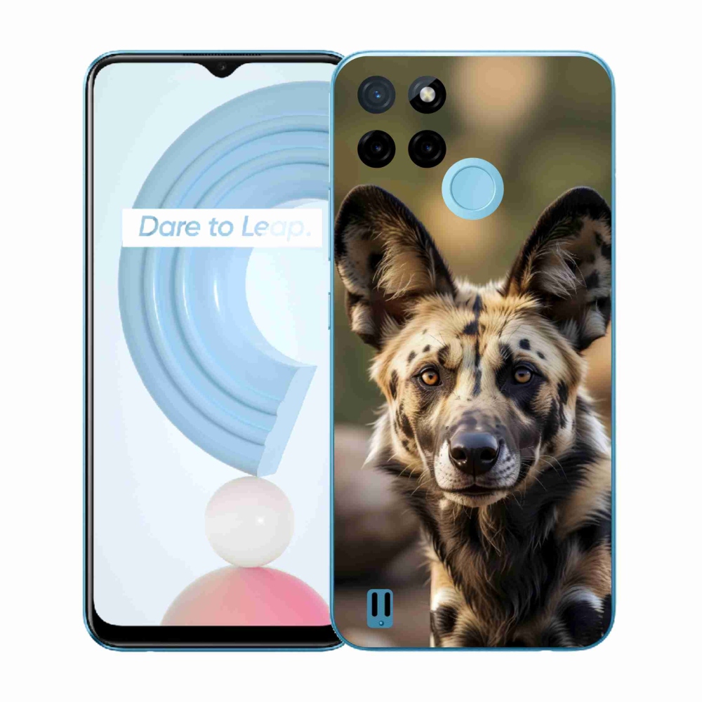 Gélový kryt mmCase na Realme C21Y/C25Y - africký divoký pes