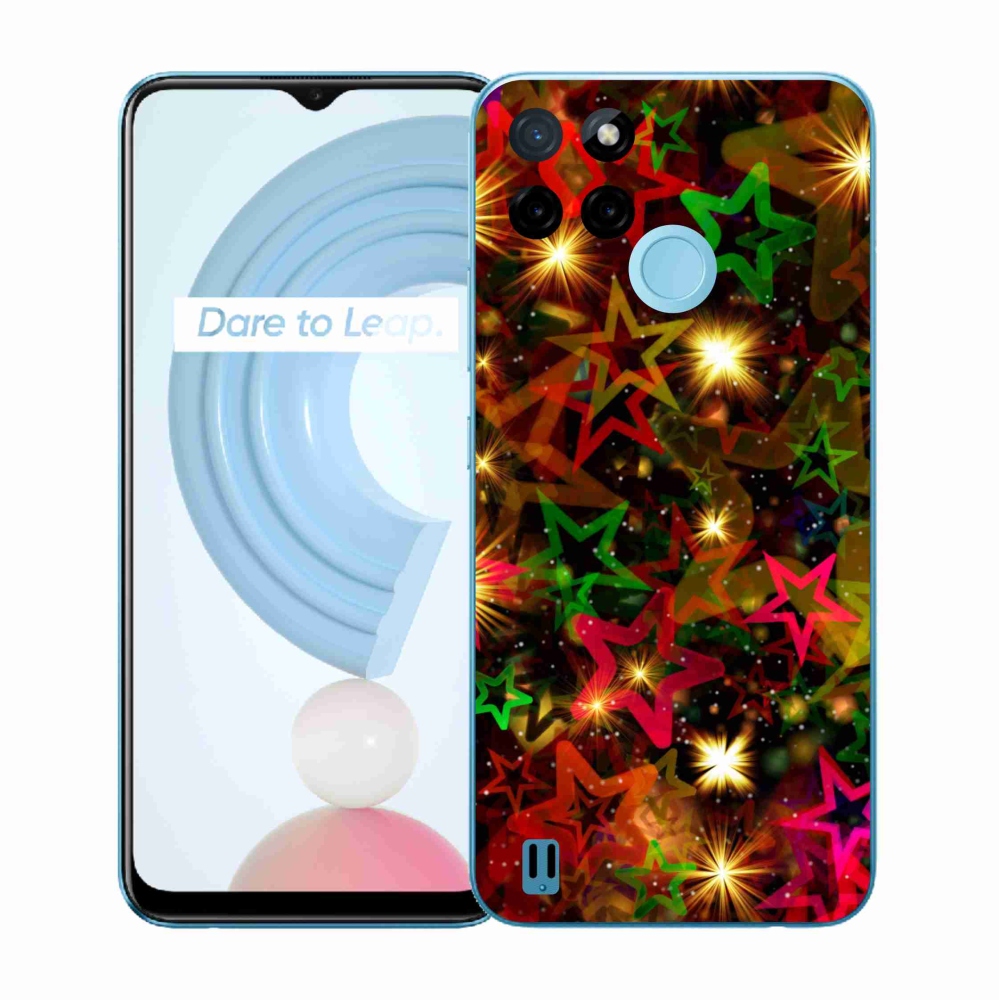 Gélový kryt mmCase na Realme C21Y/C25Y - farebné hviezdičky