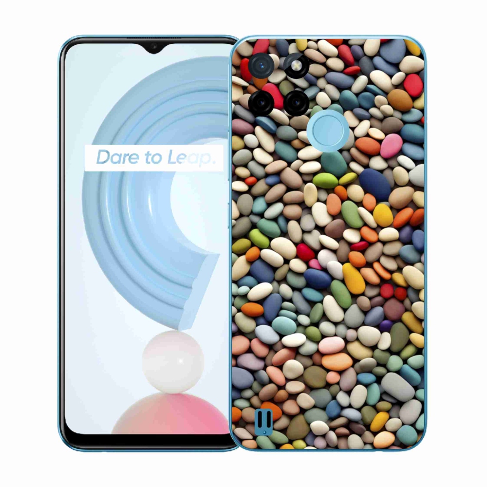 Gélový kryt mmCase na Realme C21Y/C25Y - farebné kamienky 2