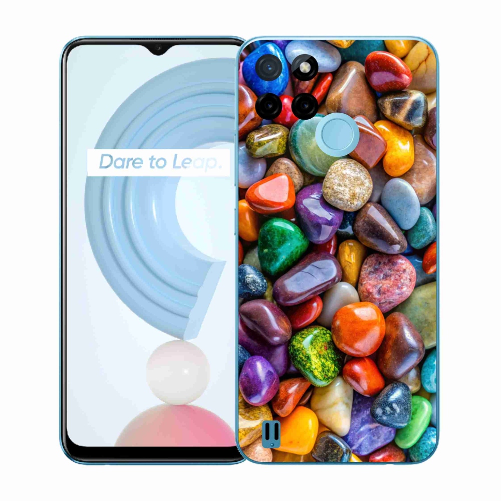 Gélový kryt mmCase na Realme C21Y/C25Y - farebné kamienky