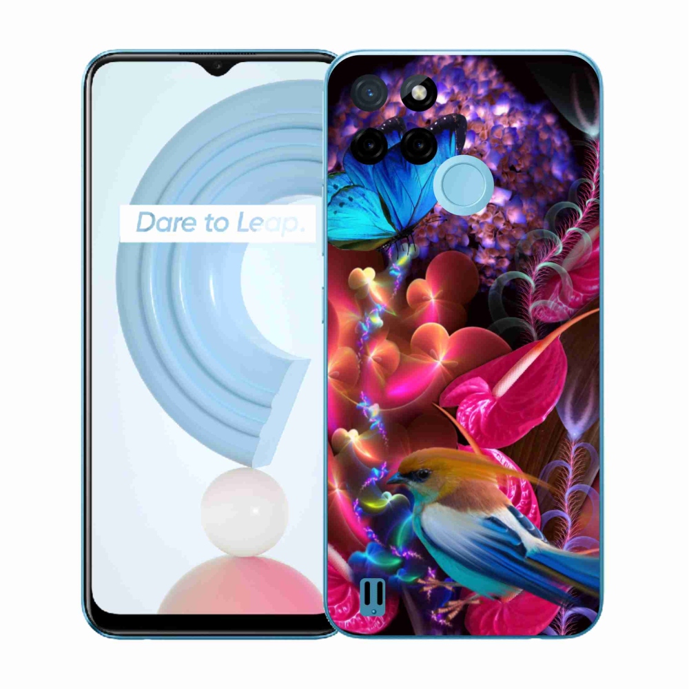 Gélový kryt mmCase na Realme C21Y/C25Y - farebné kvety