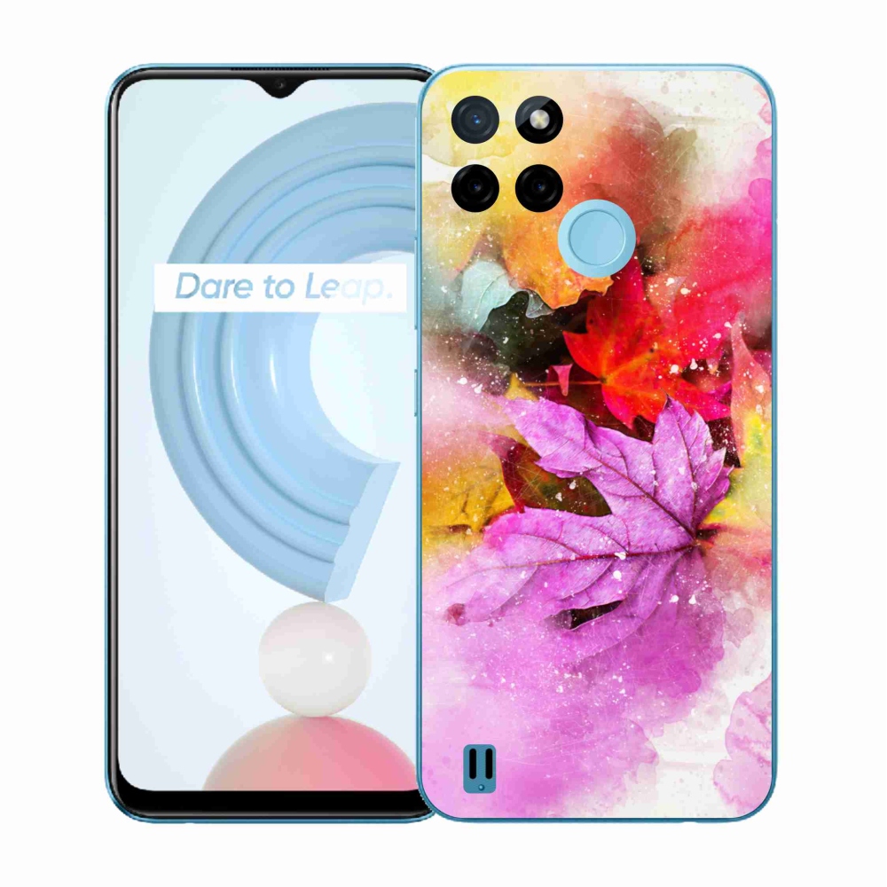 Gélový kryt mmCase na Realme C21Y/C25Y - farebné listy