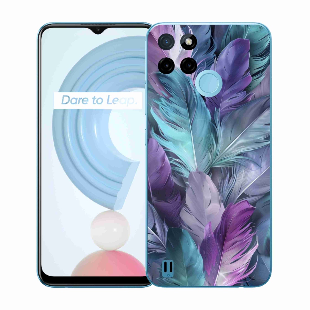 Gélový kryt mmCase na Realme C21Y/C25Y - farebné perie 2