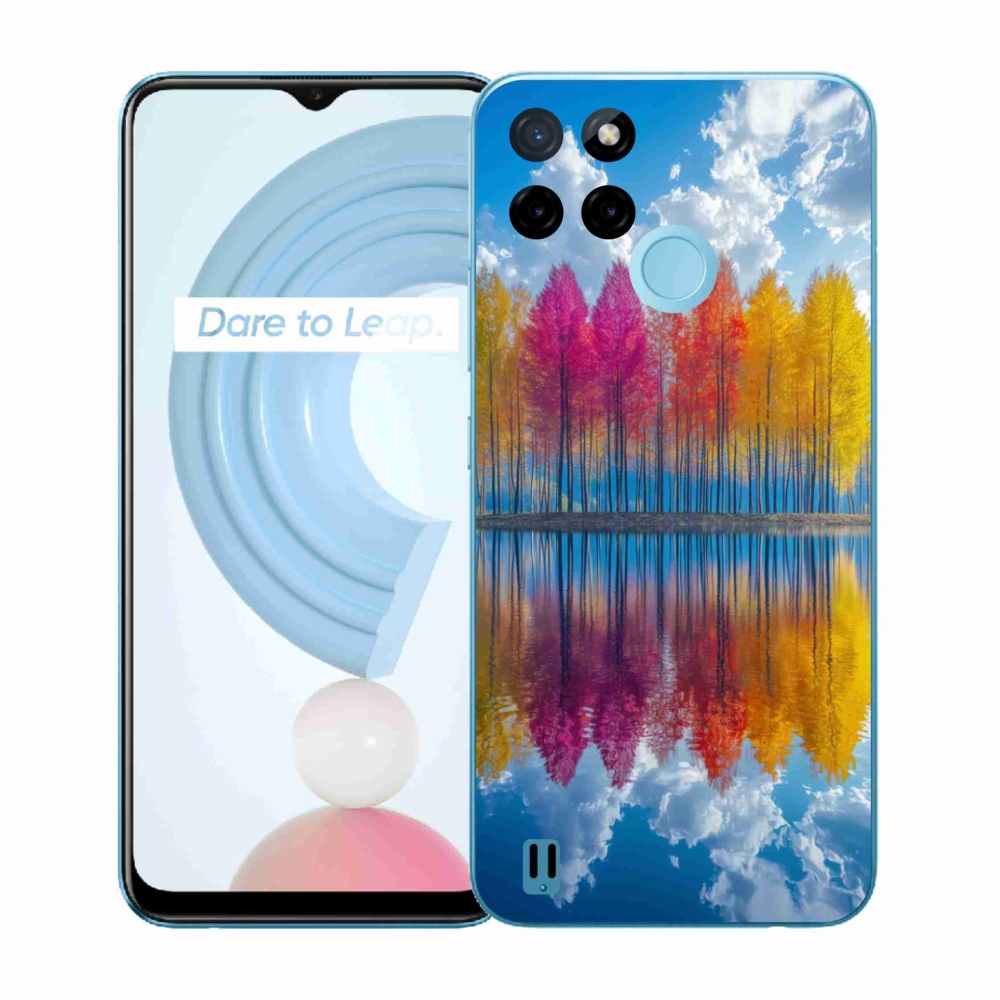 Gélový kryt mmCase na Realme C21Y/C25Y - farebné stromy