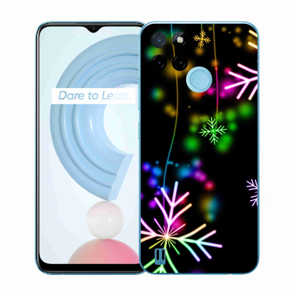 Gélový kryt mmCase na Realme C21Y/C25Y - farebné vločky