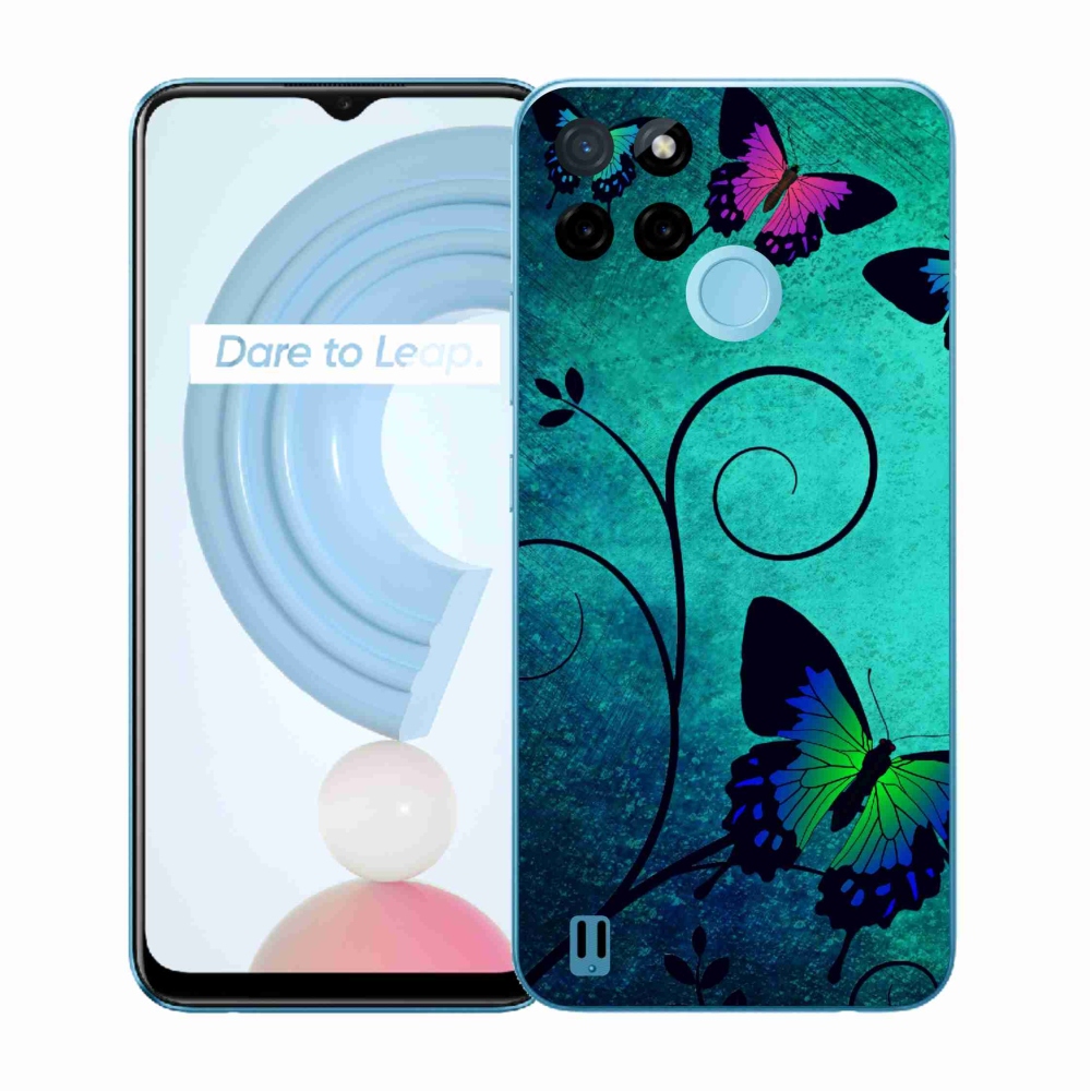 Gélový kryt mmCase na Realme C21Y/C25Y - farební motýle