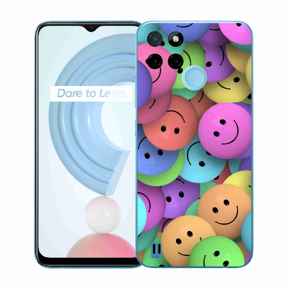 Gélový kryt mmCase na Realme C21Y/C25Y - farební smajlíci