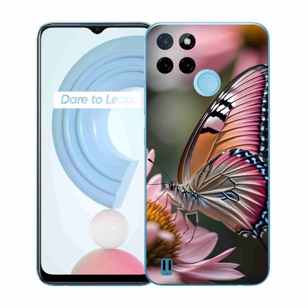 Gélový kryt mmCase na Realme C21Y/C25Y - farebný motýľ