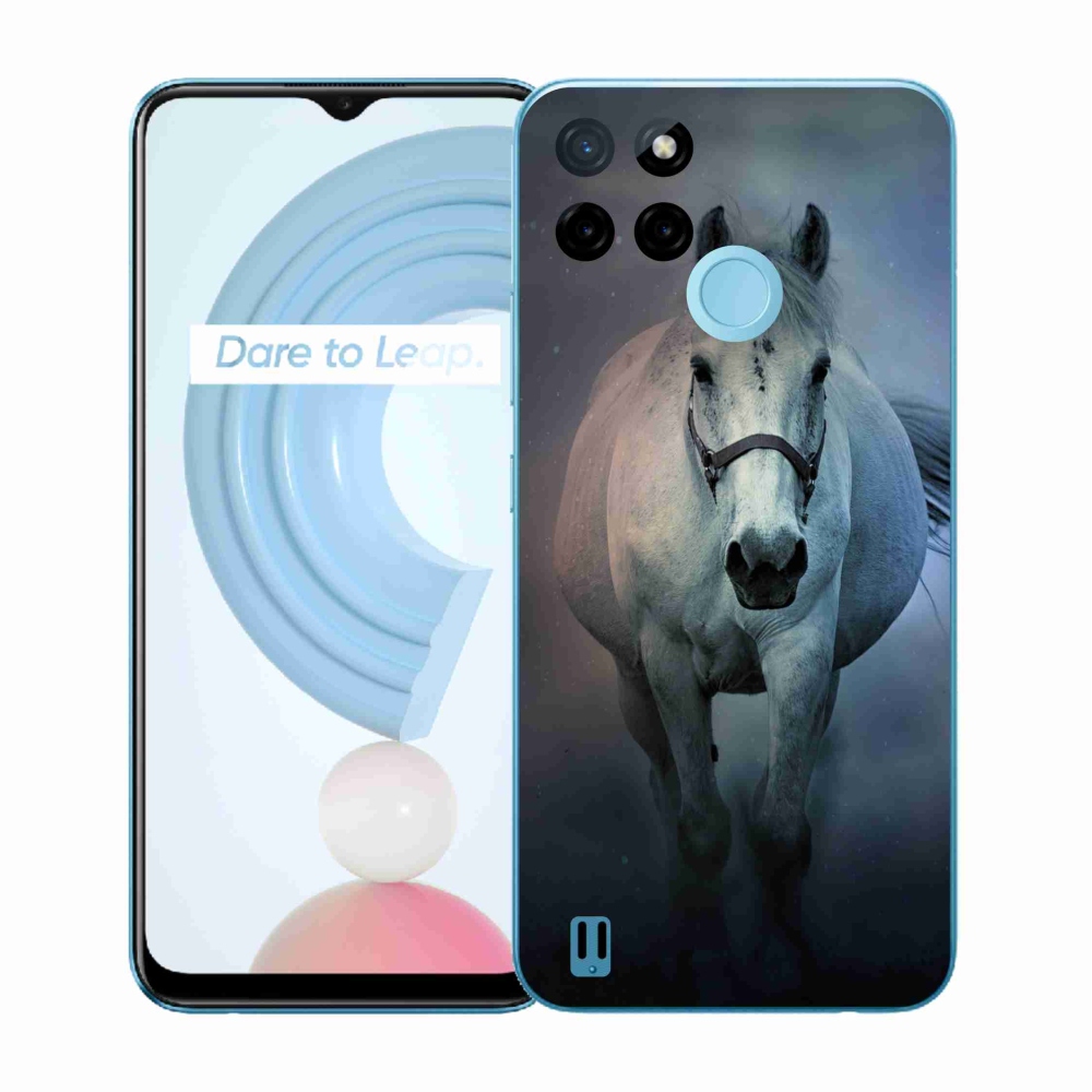 Gélový kryt mmCase na Realme C21Y/C25Y - bežiaci biely kôň