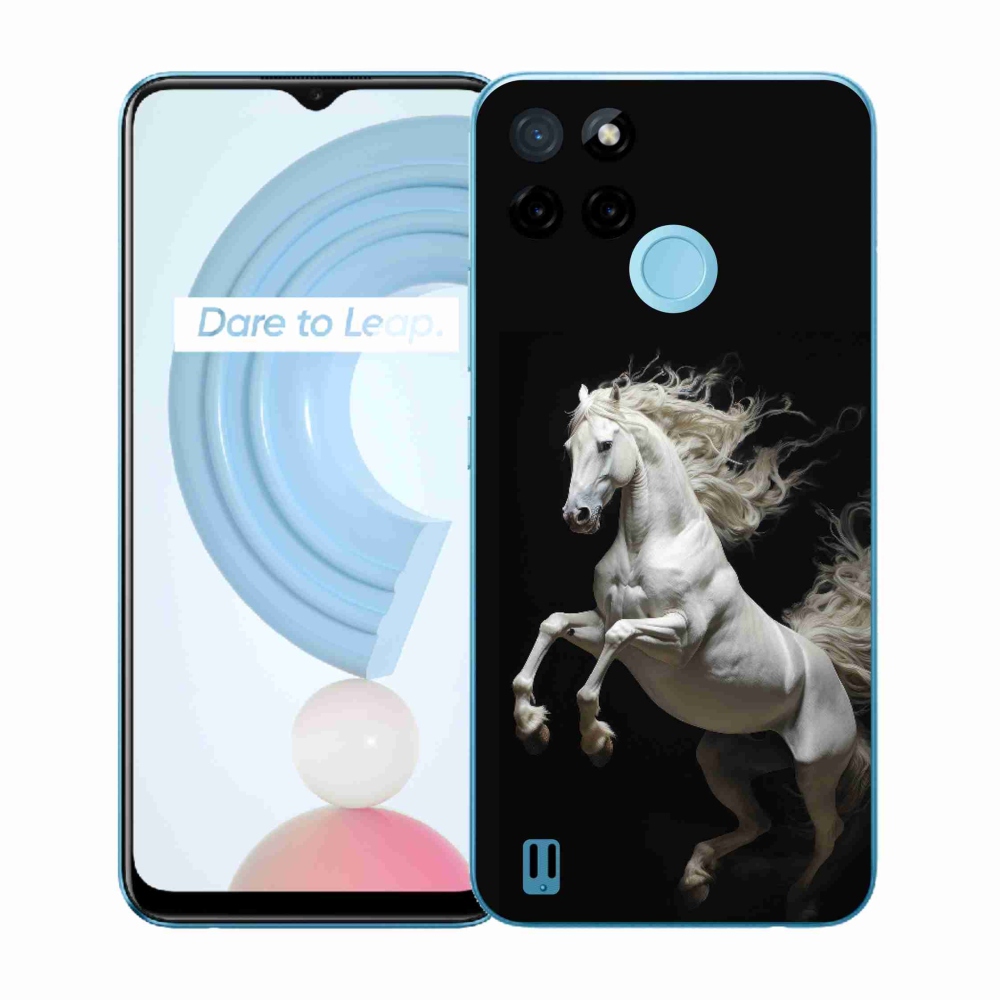 Gélový kryt mmCase na Realme C21Y/C25Y - biely kôň 4