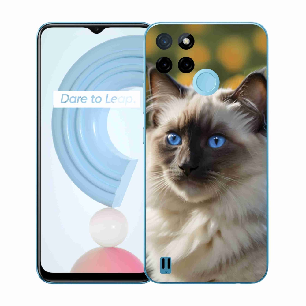 Gélový kryt mmCase na Realme C21Y/C25Y - biely ragdoll