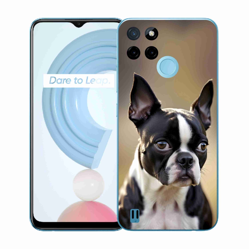 Gélový kryt mmCase na Realme C21Y/C25Y - bostonský teriér