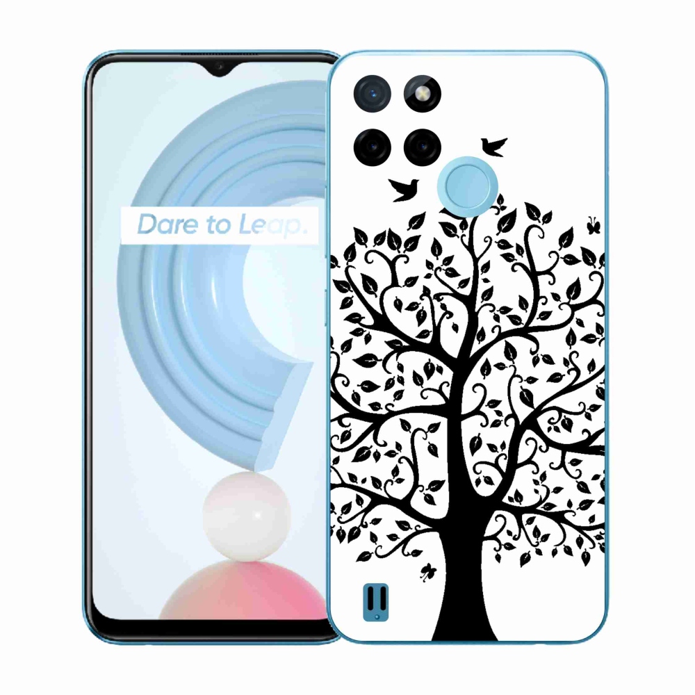Gélový kryt mmCase na Realme C21Y/C25Y - čiernobiely strom